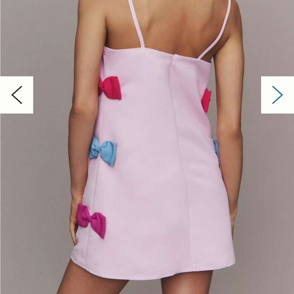 Sachin + Babi Pink Mini Dress with Blue and Fuchsia Bows - Picture 2 of 10